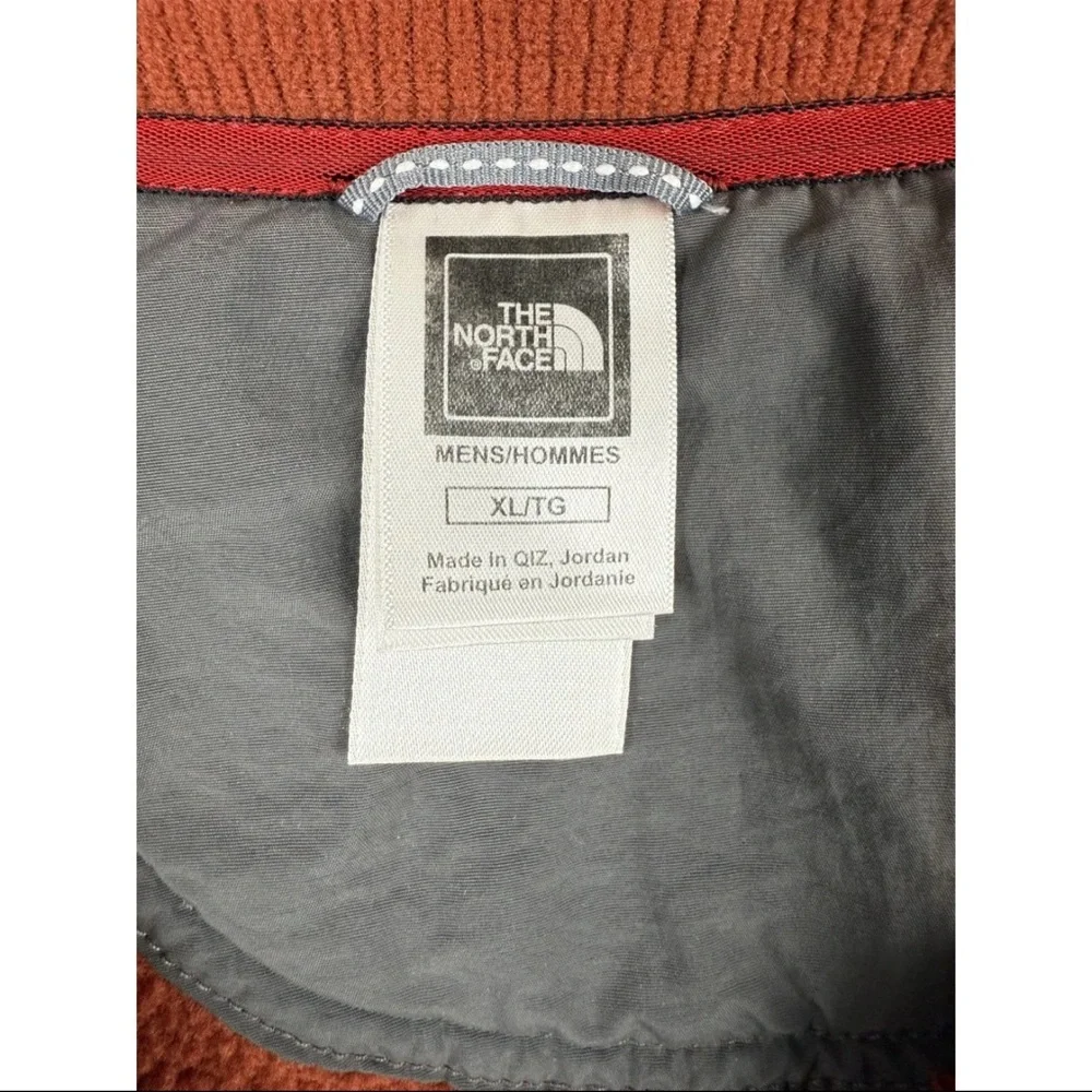The North Face‎ 1/4 Zip Sweatshirt Men's Size XL Rust Knit Long Sleeve Pullover